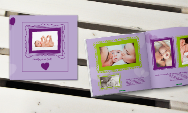 Fotokniha - Knižní vazba 30x30 cm | TAFOTKA.cz - Kudrlinky fialová